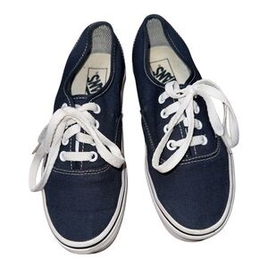Vans Blue and White Canvas Sneakers Casual Style